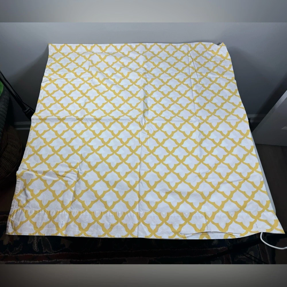 Pottery Barn Marlo Marigold Trellis Print Cotton Shower Curtain